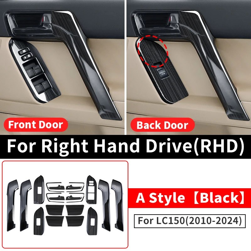 

Для правого руля Toyota Land Cruiser Prado 150 2010-2023, дверная ручка, декоративное стекло, кнопка переключения LC150, аксессуары для интерьера