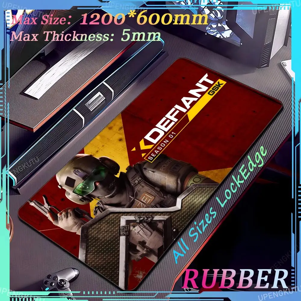 Game X_XDefiant Anime Accessories Ergonomic XXL Mouse Pad Lock Edge Oversized Kawaii Keyboard Computer Cabinet mat