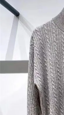 

Twisted Knit Set Women Elastic Waist Drawstring Long Trousers or Turtleneck Long Sleeve Buttons Sweater Pullover