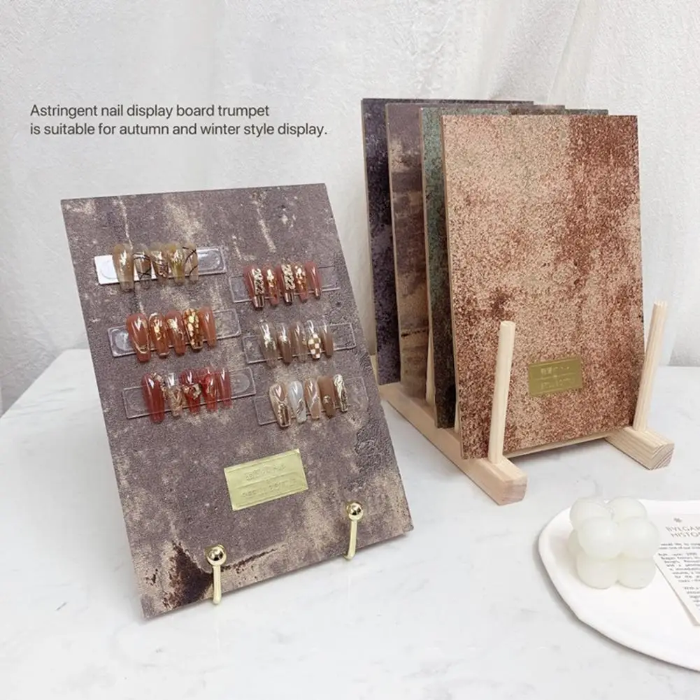 

Nail Display Board Vintage Color Wooden Showing Shelf False Nail Tips Sample Chart Holder Shooting Tools
