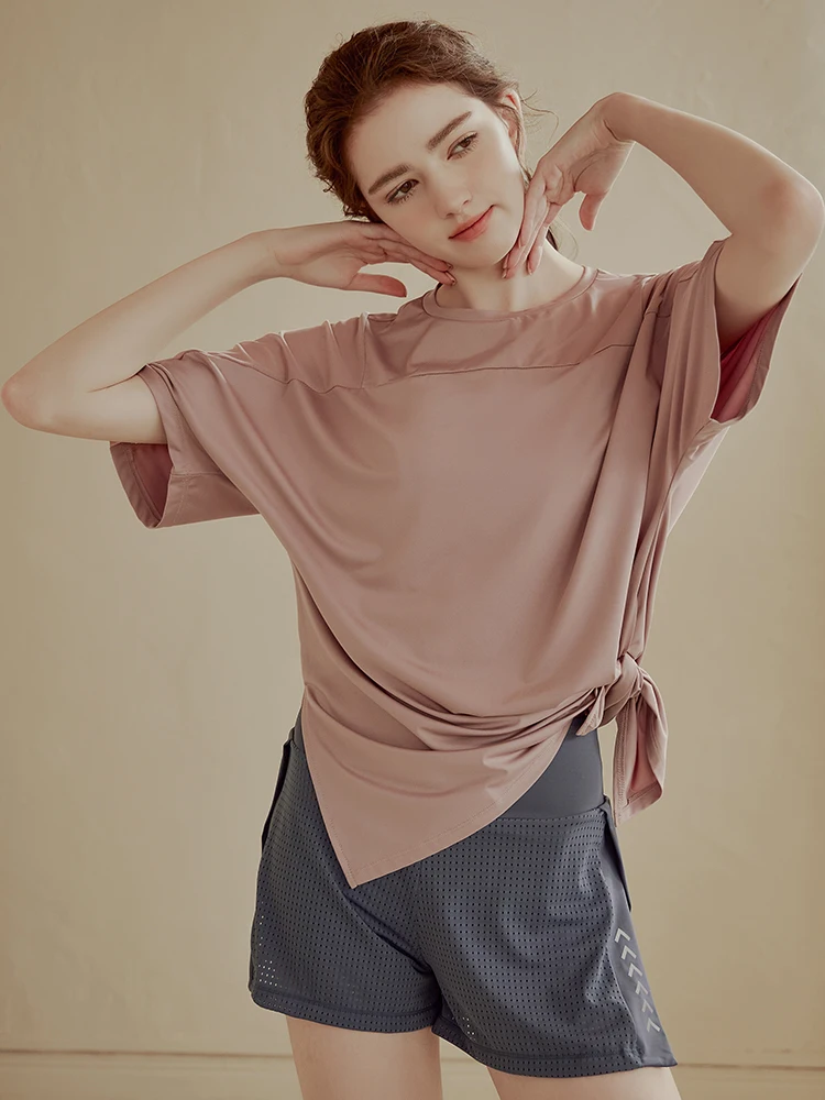 Сетчатая Просвечивающая футболка GymHUB новая спортивная одежда для йоги и фитнеса