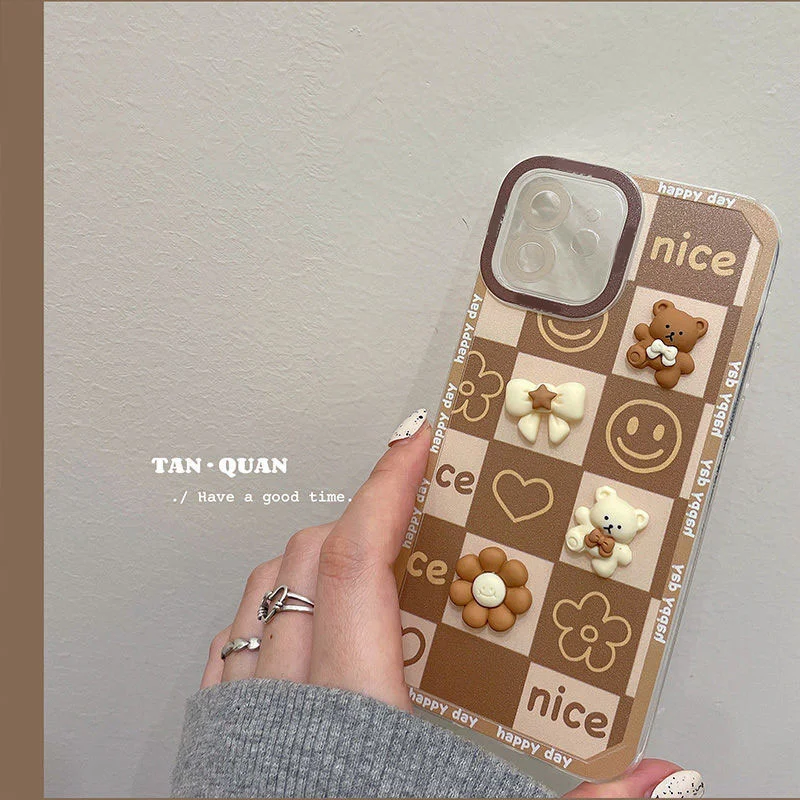 Чехол TD18 3D с милым медведем для OPPO Reno 7 6 5 4 3 Pro Plus SE Lite 2 2F 2Z 4G 5G ACE2 мягкий чехол из ТПУ