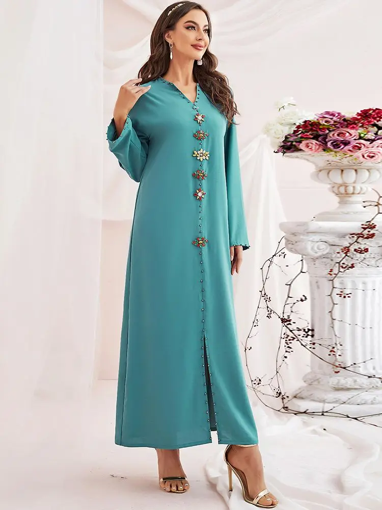 Vestido Longo Ramadan Abaya Turkey Islam Arabic Muslim Modest Long Dress For Women Kaftan Mujer Robe Longue Femme Musulmane