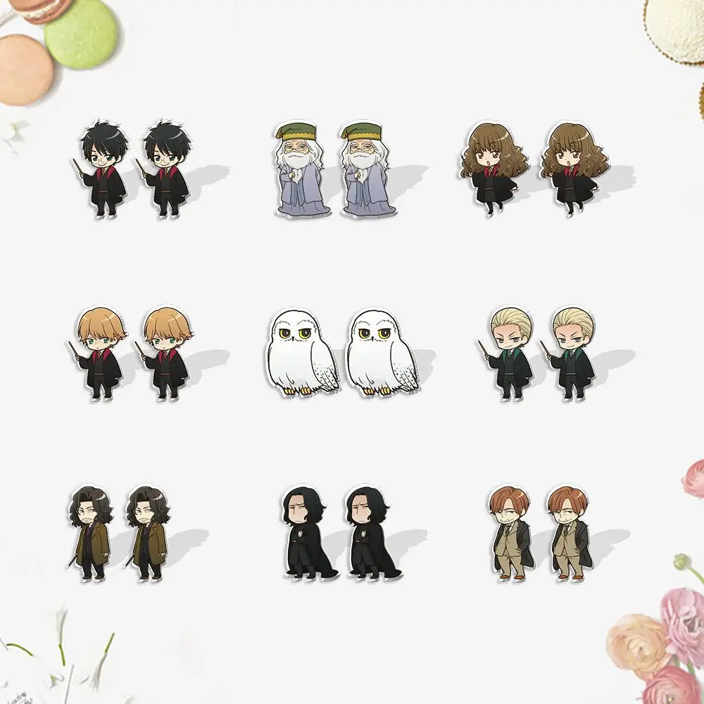 

Harry Potter Earring Tiny Acrylic Fashion Earrings for Women Kids Earring Cosplay Ear Studs Pendientes Cartoon Movie Jewelry