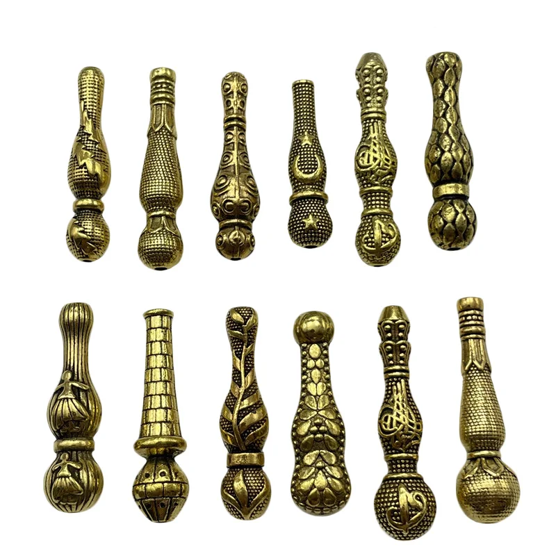 Tibetan Silver Gold Moon Star Connectors Jewelry Making DIY Handmade Prayer Beads Rosary Pendant Metal Tassel Alloy Accessories