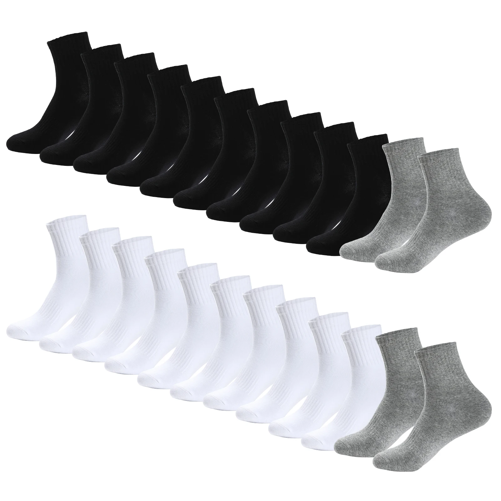 

Носки мужские спортивные однотонные, удобные дышащие Нескользящие, для баскетбола, велоспорта, средней длины, 12 пар, весна-лето