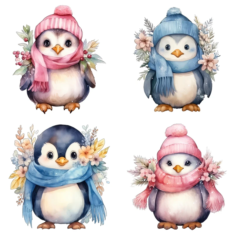 Три Ratels Q52 маленький пингвин Акварель Искусство фотообои для украшения дома