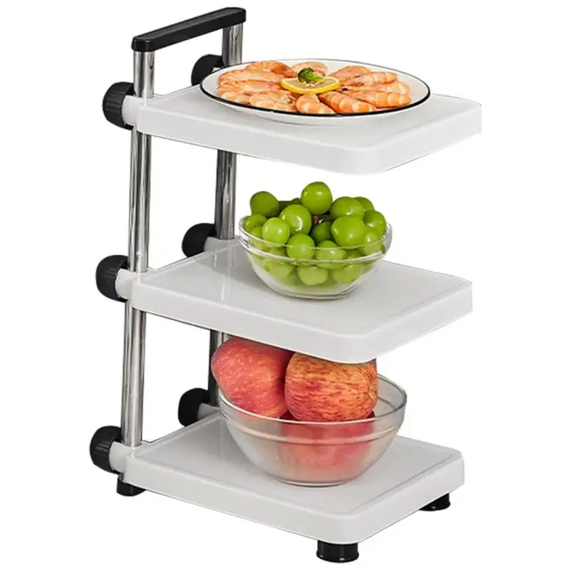 Кухонная многоярусная полка с 3 уровнями подставка для микроволновой печи