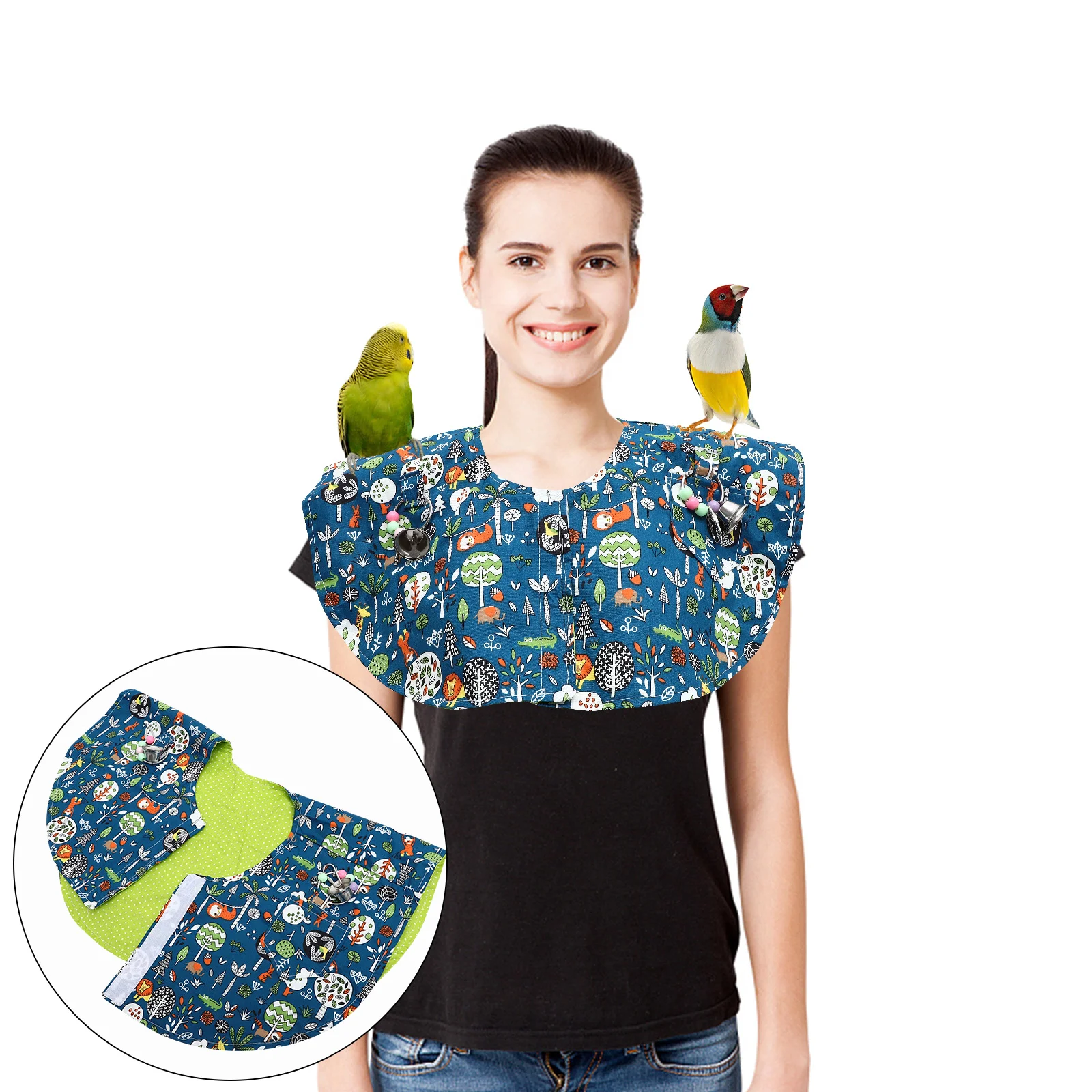 

Anti Poop Cape Parrot Training Pad Bird Protective Shawl Shoulder Protectors Diaper Cloth Clothes