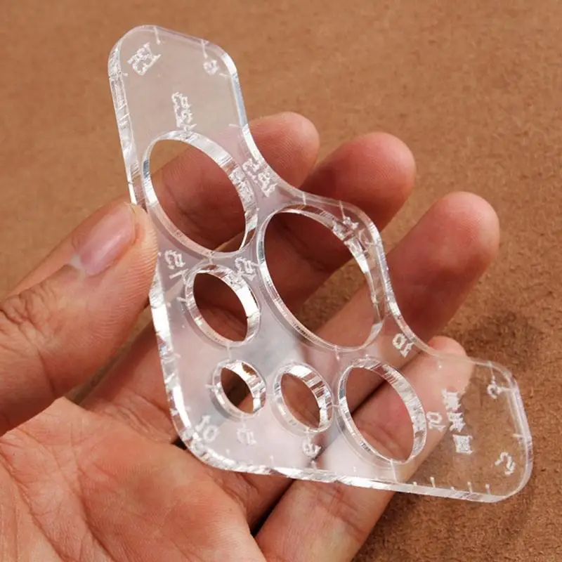 583B Профессиональный класс акриловой шаблон акрилового шаблона с округлыми