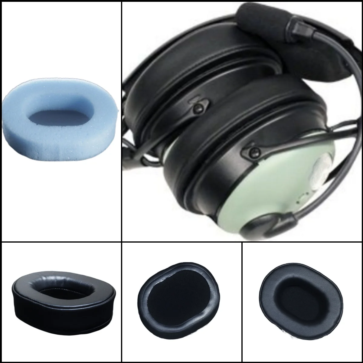 

Ear Pads Foam Cushion For David Clark DC ONE-X Headset Real Leather Real Leather Replacement