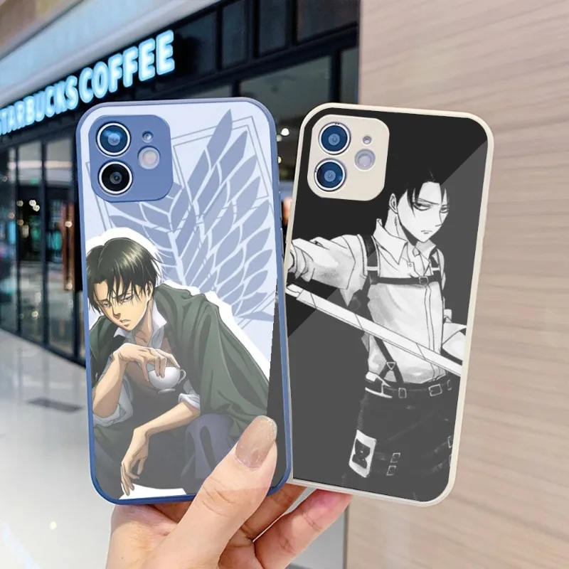 

Чехол для телефона Levi Ackerman для IPhone 14, 13, 12, 11 Pro Max, X, XR, XS, 8, 7 Plus, цветной чехол из жидкого стекла