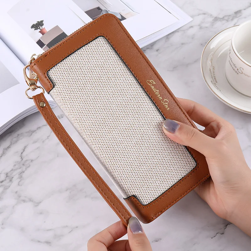 Женский длинный кошелек в корейском стиле с большой вместительностью простой