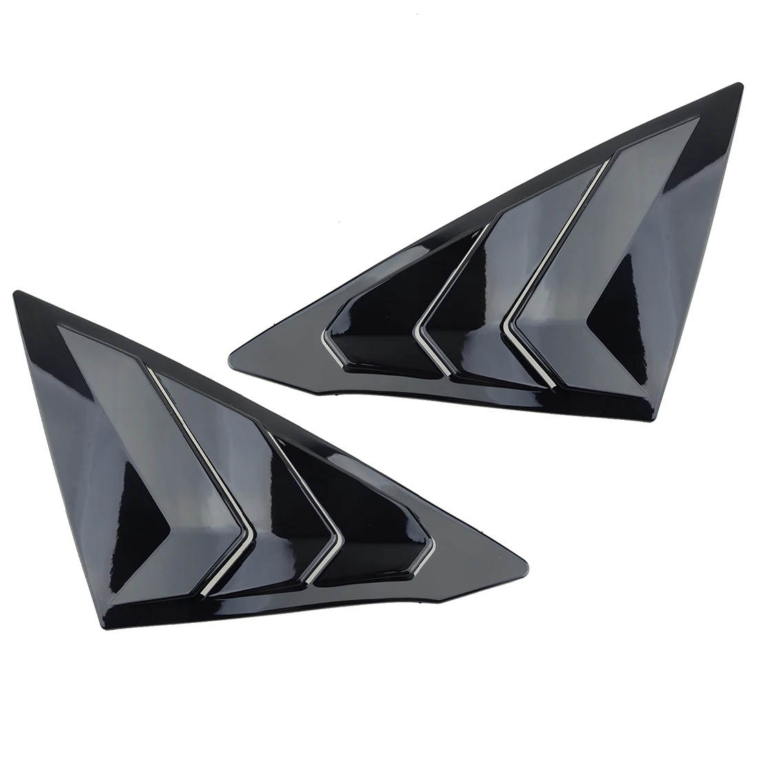 

1 пара глянцевых черных автомобильных задних левых и правых боковых вентиляционных отверстий, оконных жалюзи, обшивка, ABS, подходит для Honda Civic 11th 2022