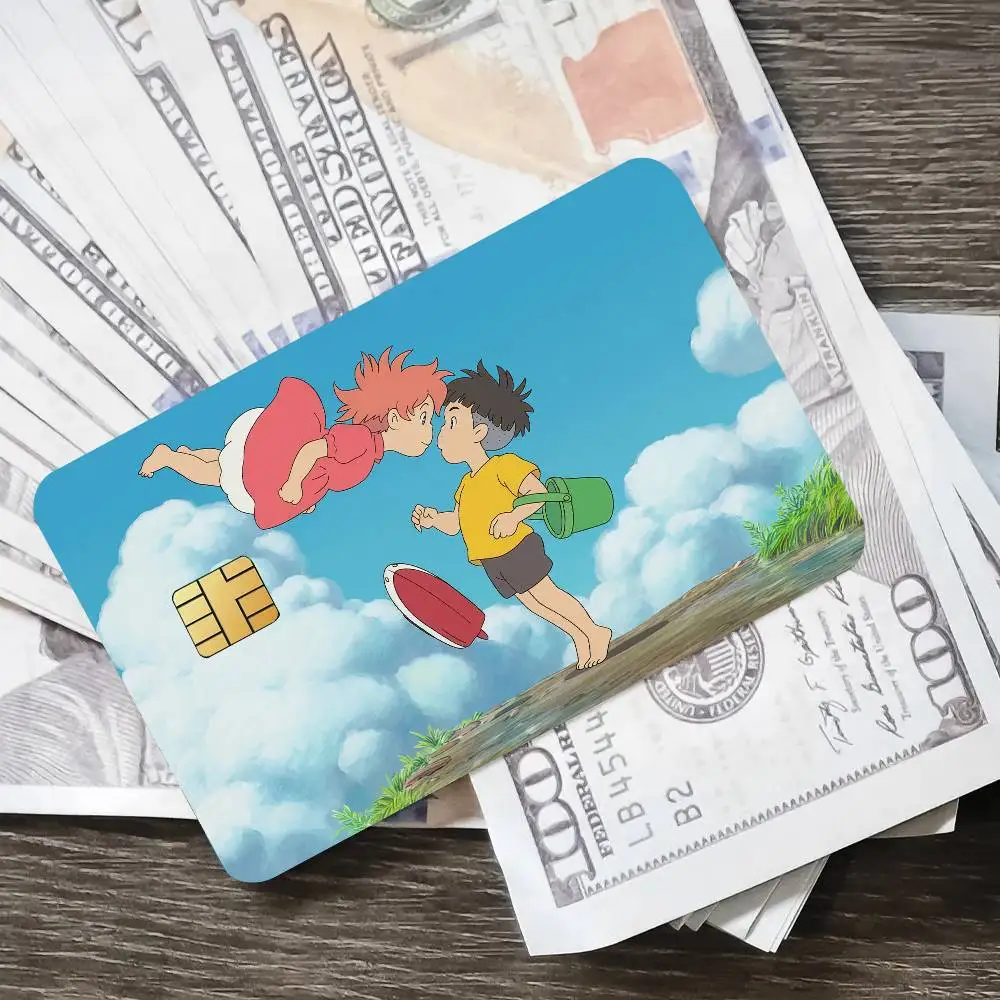 Мультфильм P-Ponyo на C-Cliff кредитная карта для банковского дебета декоративная защита 4 шт. водонепроницаемые наклейки против царапин автобус метро (art.: 3920d3a87cefb) - 3920d3a87cefb