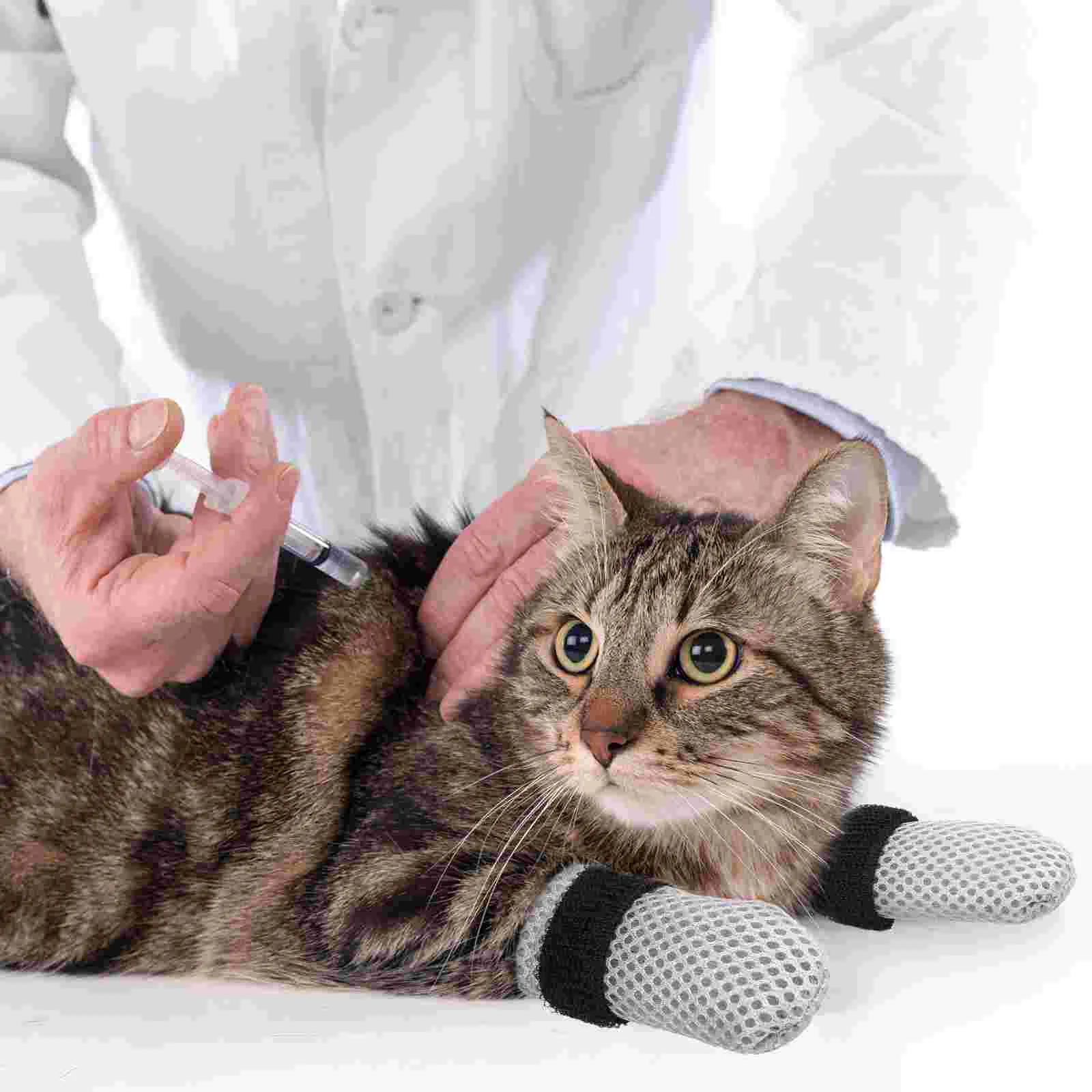 

Anti Scratch Cat Shoes Nail Cover Cat Paw Protector 4Pcs Precaution Scratch Gloves Grooming Bathing Shaving Checking Booties