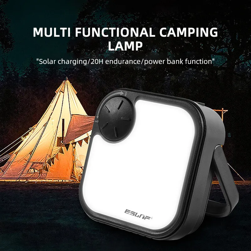 

Camping Tent Light Multi-function Emergency Lamp Convenient Solar Charging Bright LED Waterproof Outdoor Light