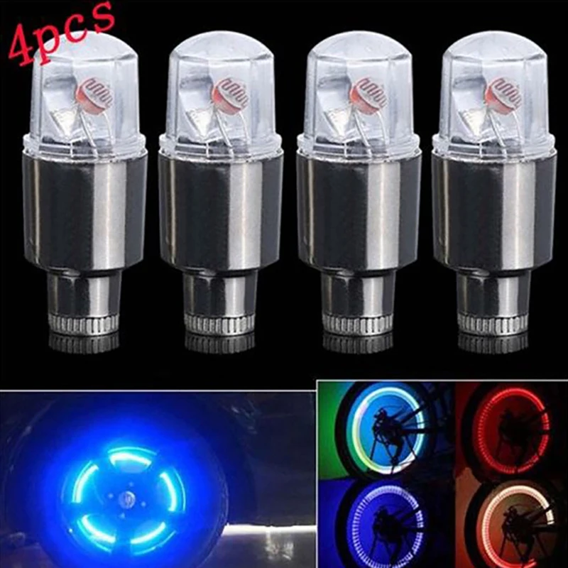 

New Car Motorcycle Wheel Tire Tyre Valve Cap Neon LED Flash Light Lamp Hot Bike Car Motorcycle Flash Light