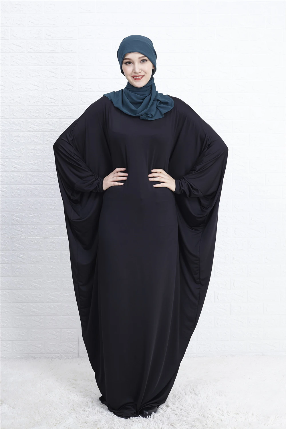 Hooded Hijab Dress Ramadan One Piece Prayer Robe Muslim Women Khimar With A Hood Solid Color Islam Dubai Turkey Clothes