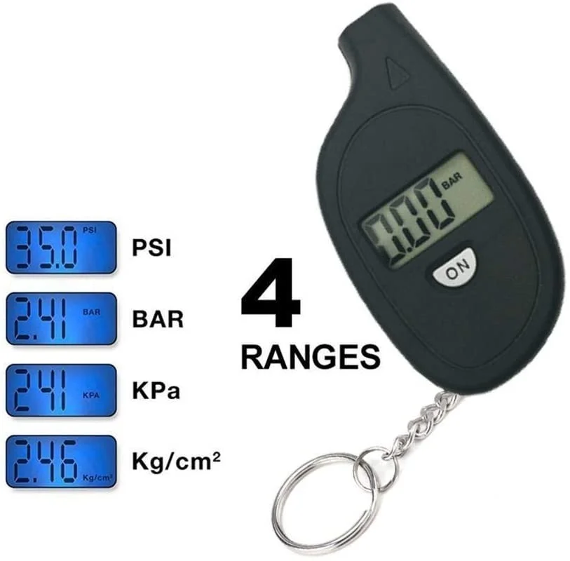 

Датчик давления в шинах автомобиля, цифровой измеритель давления в шинах с ЖК дисплеем 5-100 PSI, сигнализация безопасности в шинах мотоцикла