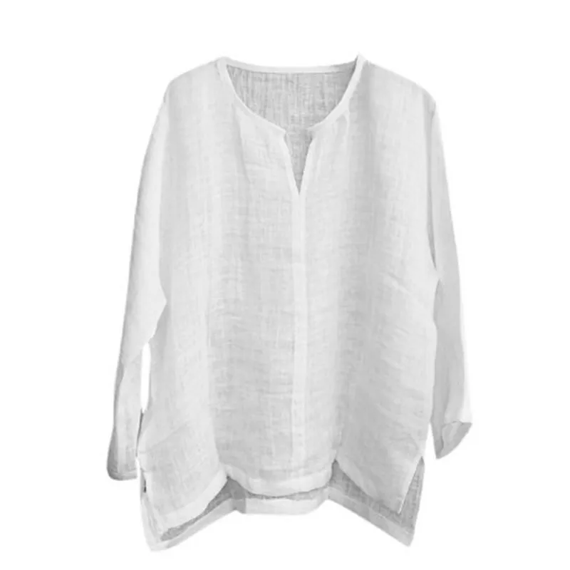 Autumn 2022 New Men's Shirts Cotton-linen Loose Collarless Long Sleeve Shirt Men Roupas Masculinas Camisas De Hombre