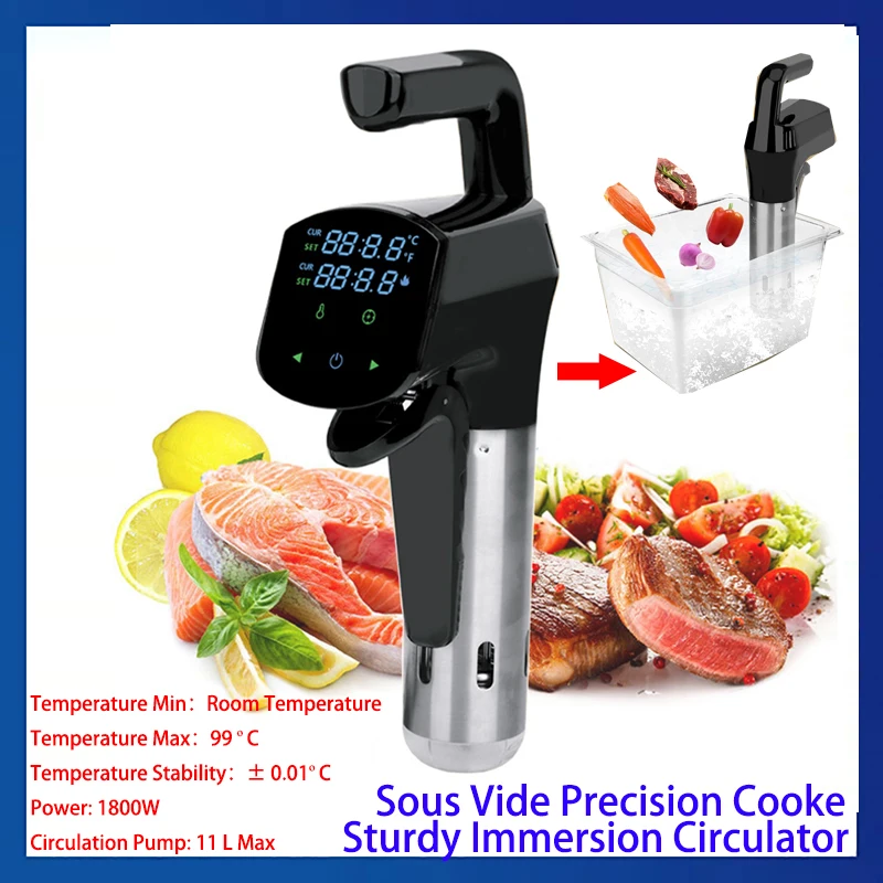 Greater Goods Kitchen Sous Vide - A Powerful Precision Cooking Machine at 1800 Watts; Ultra Quiet Immersion Circulator