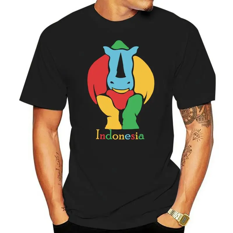 

New Badak Indonesia Rhino Top Tee T-Shirt Size S To Xl Customize Tee Shirt