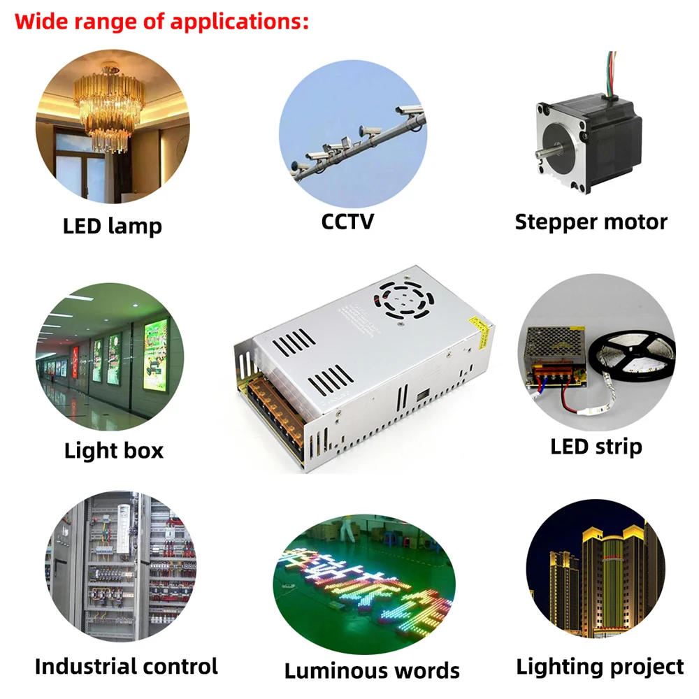 400W 500W 600W Switching Power Supply Light Transformer AC 110V 220V To DC 5V 12V 24V 36V 48V Source Adapter For Le - купить по