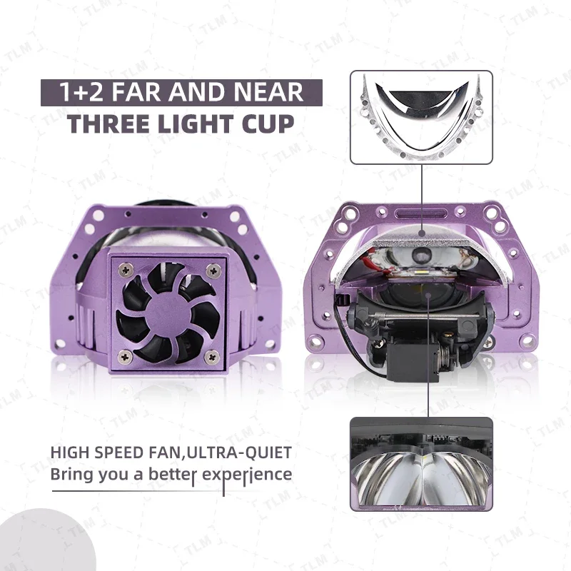 D70 3-дюймовый объектив проектора Bi Led 3 0 Автомобильные фары Лампы Высокие низкие