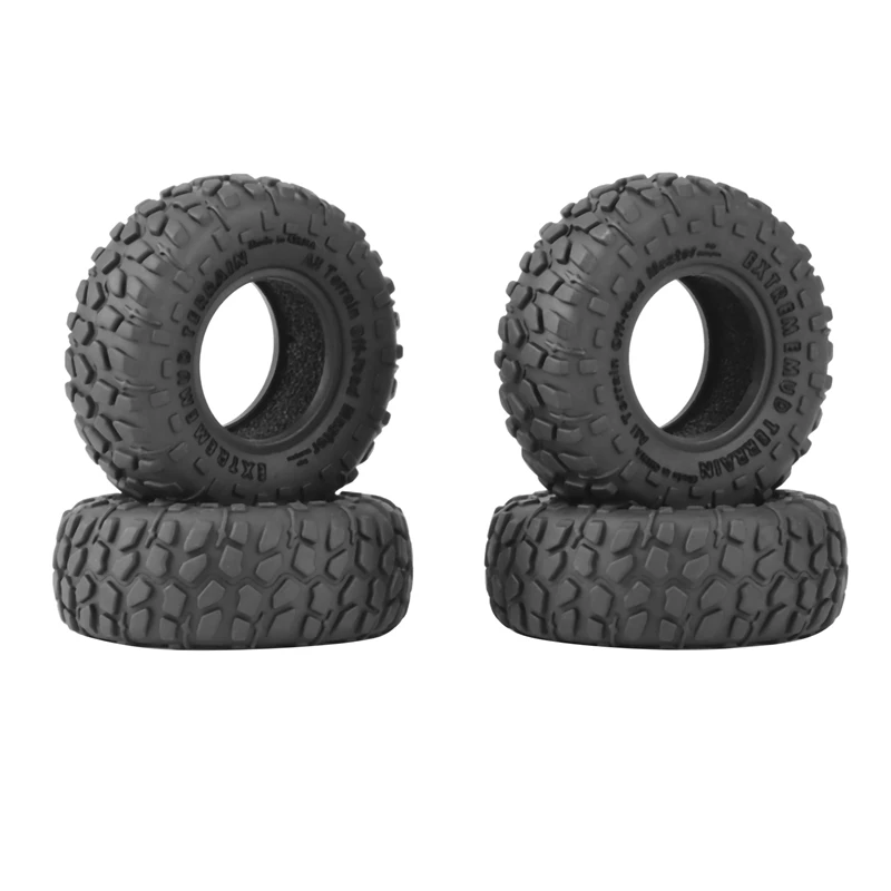 

4PCS 49Mm Rubber Extreme Mud Terrain 1.0Inch Wheel Tires For 1/24 RC Crawler Car Axial SCX24 AX90081 AXI00001 AXI00002