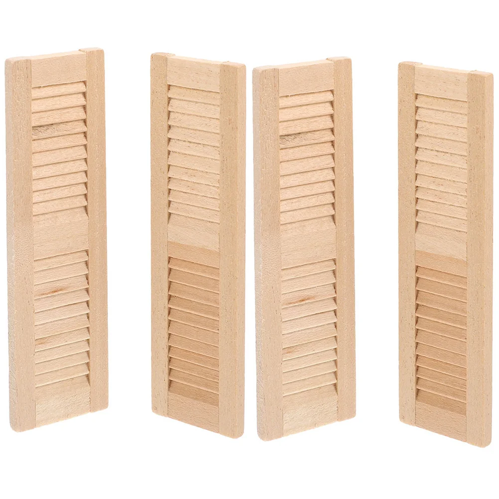 

4 Pcs Kids Toys Miniature Window Furniture Baby Pretend Play House Accessories Blind Blinds