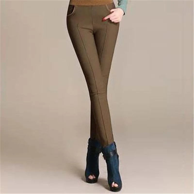 

Female Hot Sale Autumn Winter Velvet Thicken Leggings Down Pants Warm Pencil Down Trousers women Abajo los pantalones