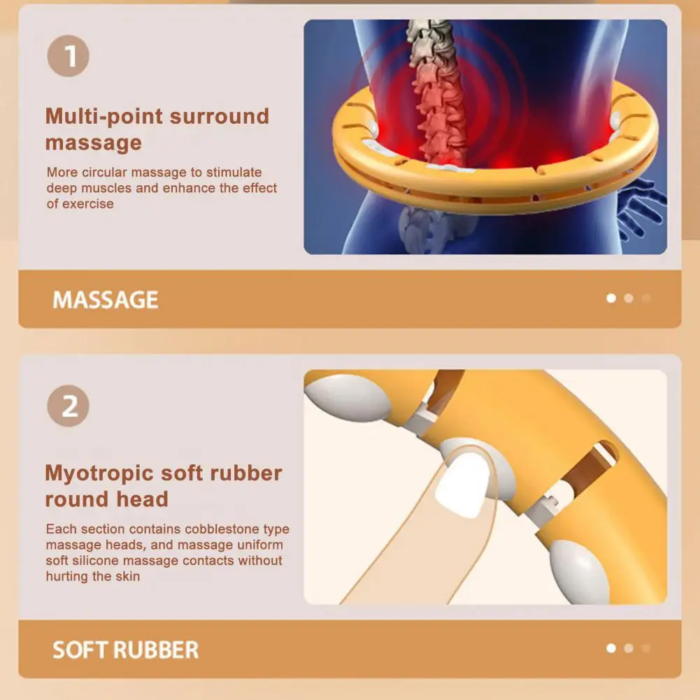 

Hula Ring with Counter Efficient Hula Rings Adjustable Weighted Fitness Equipment with Counter for Quiet Fat Burning Abdominal