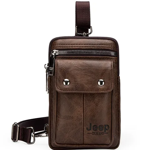 Мужская сумка через плечо JEEP BULUO, маленькая Повседневная сумка цвета хаки, сумка на плечевом ремне, легкая поясная сумка, все сезоны, 2019