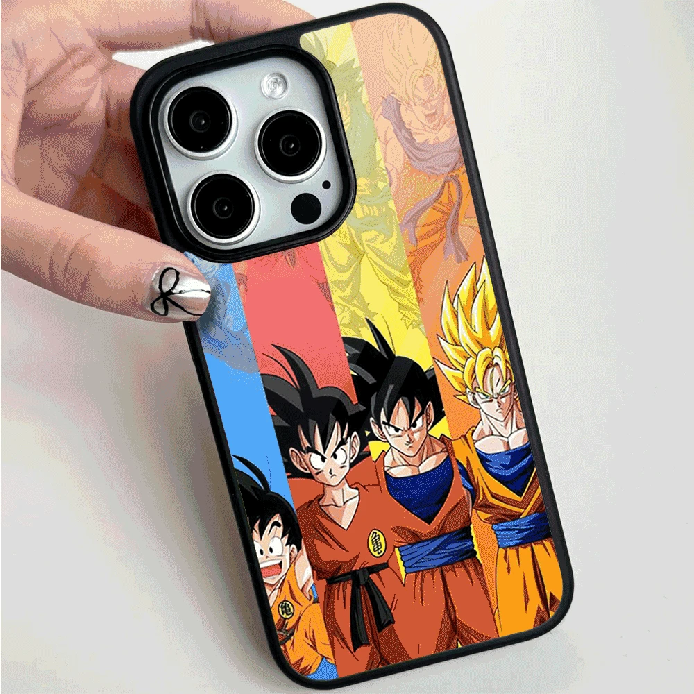 Чехол для телефона IPhone 11 12 13 14 15 16 Plus Pro Max зеркальный акриловый чехол D-Dragon-s B-Balls-s Z