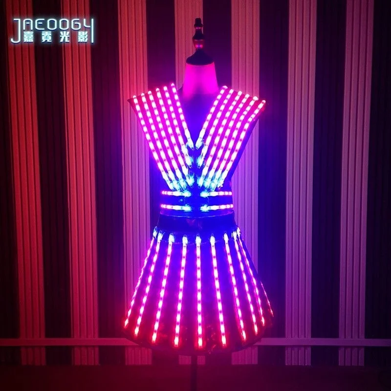 

Новая светящаяся юбка, флуоресцентный костюм для ночного клуба, Женский костюм для выступления на сцене, реквизит для вечеринки в прямом эфире