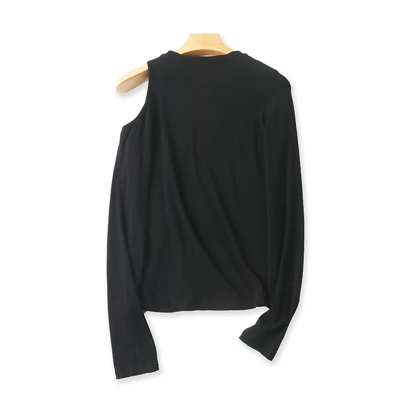 Рубашка с длинным рукавом и круглым вырезом весна-осень новинка эластичный