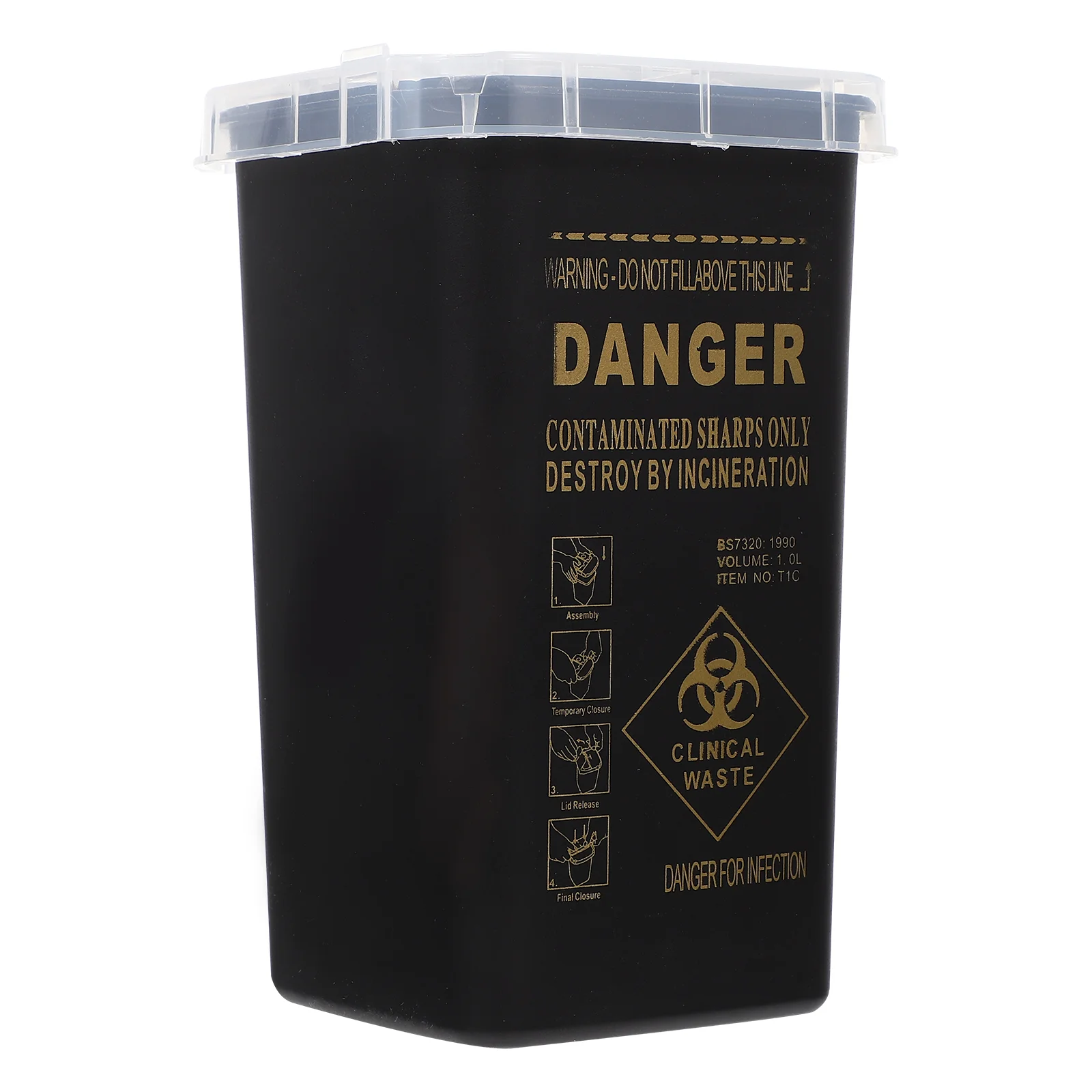 

Desktop Storage Box Plastic Container Small Blades Collection Bucket Abs Durable Sharps Can