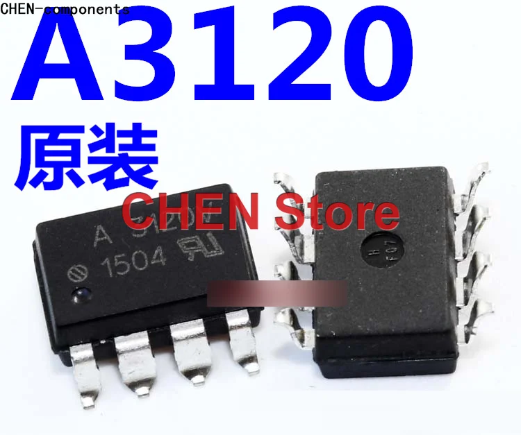 

10pcs Original optocoupler A3120 HCPL-3120 SMD SOP8 import