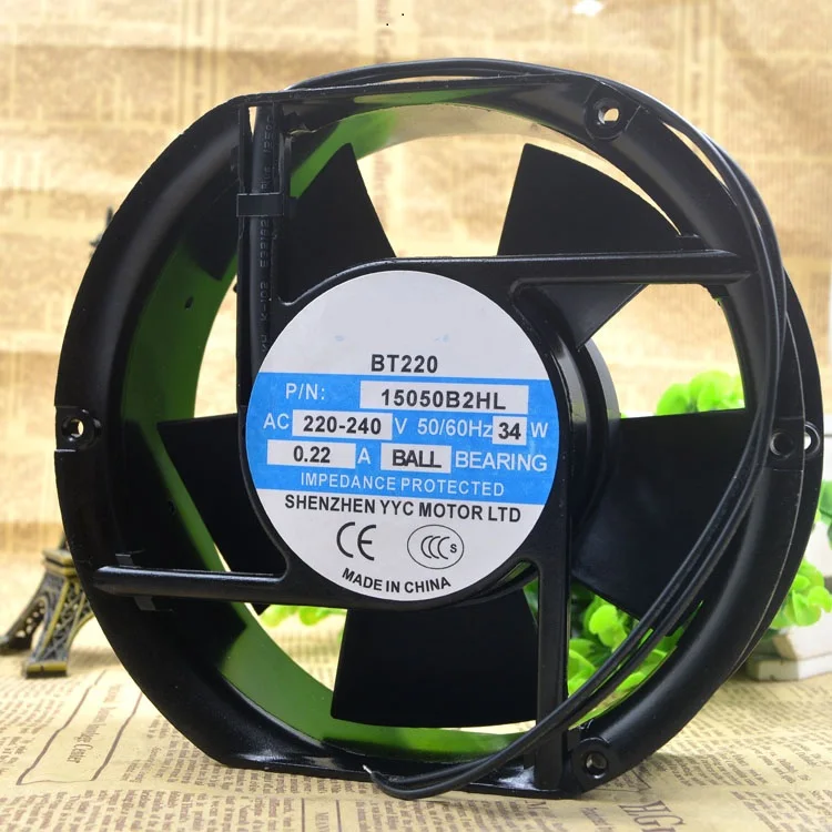 

New Original 15050B2HL 220V 0.22A 34W 2 Line AC AC heat sinking fan