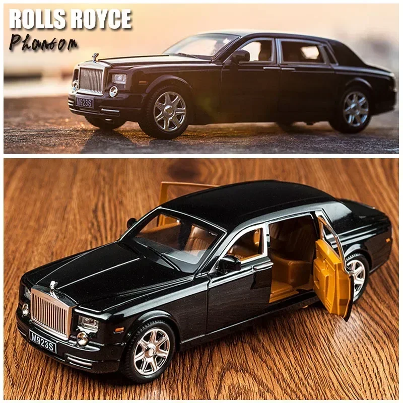 Модель автомобиля из сплава в масштабе 1:24 Rolls Royce Phantom металлическая Игрушечная