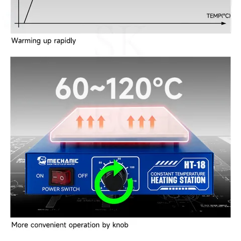 MECHANIC Интеллектуальный цифровой нагревательный стол для ремонта телефонов