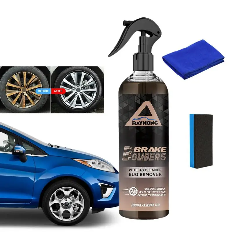 

Car Wheel Cleaning Kit Automotive Wheel Rim Metal Wash Cleaning Parts Brake Dust Cleaner With Sponge & Cloth Car Cleaner tools