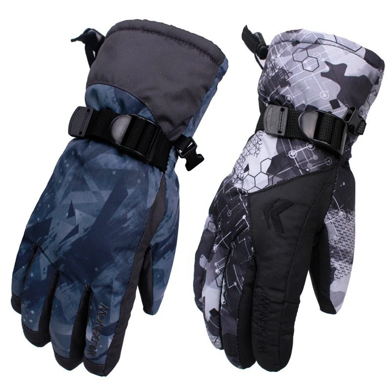 

Winter Warm Men Ski Gloves Sport Mountain Man Snow Mittens Waterproof Male Glove Outdoor Heated Boy Mitten Snowboard Clothes