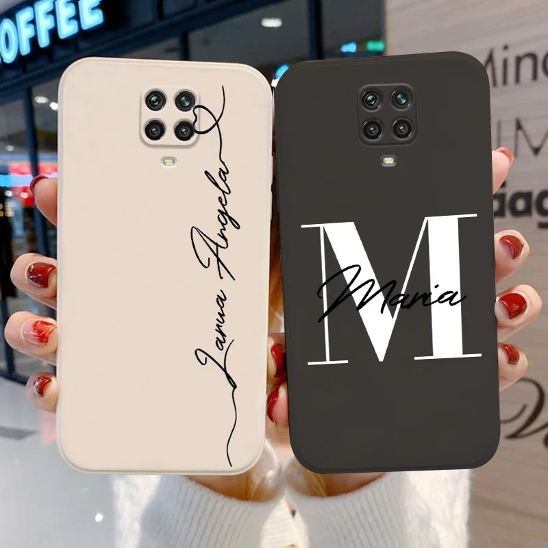 

Custom Name DIY Case For Poco X3 M4 X5 Pro Case For Xiaomi Redmi Note 10 9 8 Pro 9S 10S 11 For Mi 11T 12T Pro Personalised Cover