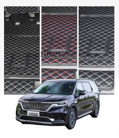 Кожаный коврик для заднего багажника Kia Carnival KA4 2020 2021 2022, коврики для автомобиля, коврик-вкладыш, коврик для груза, защитный коврик для защиты от ударов