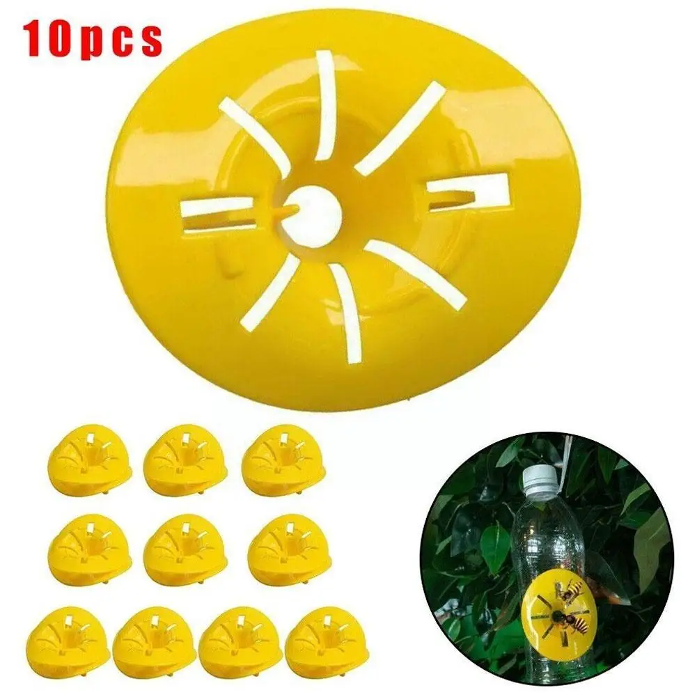 

13 мА 10 шт. многоразовая Желтая Пластиковая фотоловушка для цветов в форме домашнего животного Воронка для насекомых наружный убийца летающих вредителей Wa Q0O2
