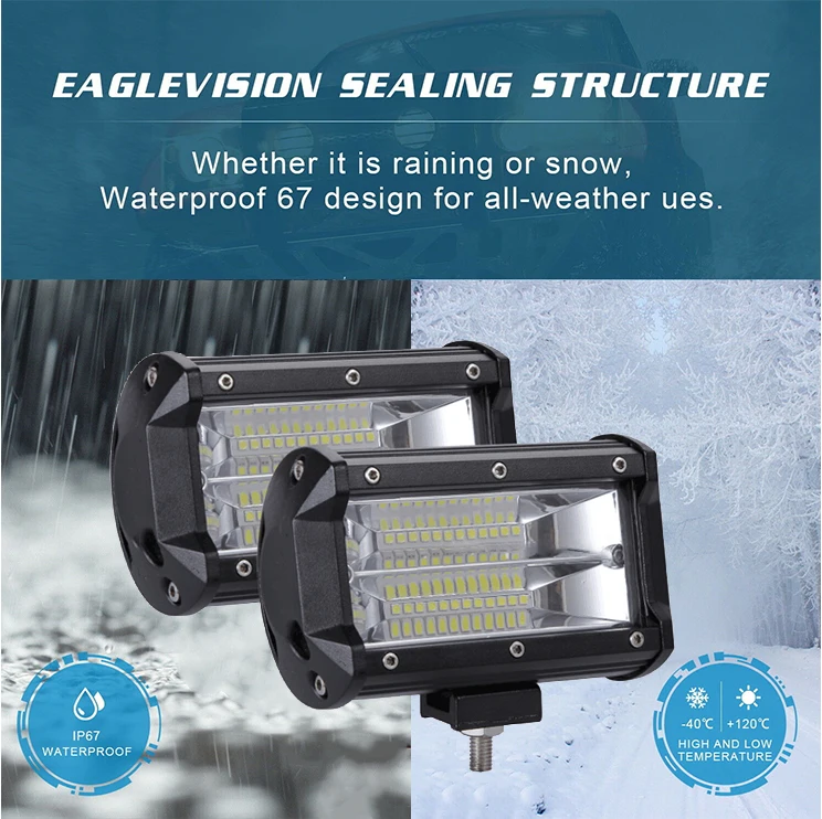 1 шт. 5 дюймов 240 Вт светодиодная рабочая фара для автомобиля грузовика Jeep 4x4