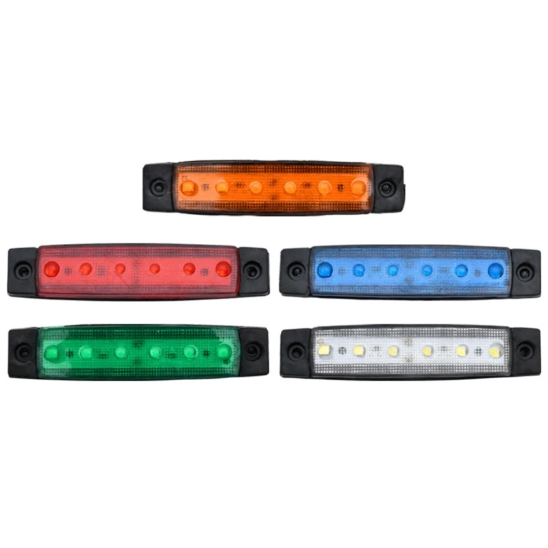 

Upgraded 6 Amber Indicator Rear Side Truck Trailer RV Cab Boat Bus Lorry LED Marker Clearance Light 10 Pieces 5 Colors