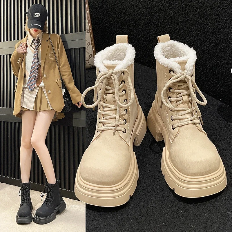 

Women Winter Snow Boots New Fashion Style High-top Shoes Casual Woman Waterproof Warm Woman Female High Quality